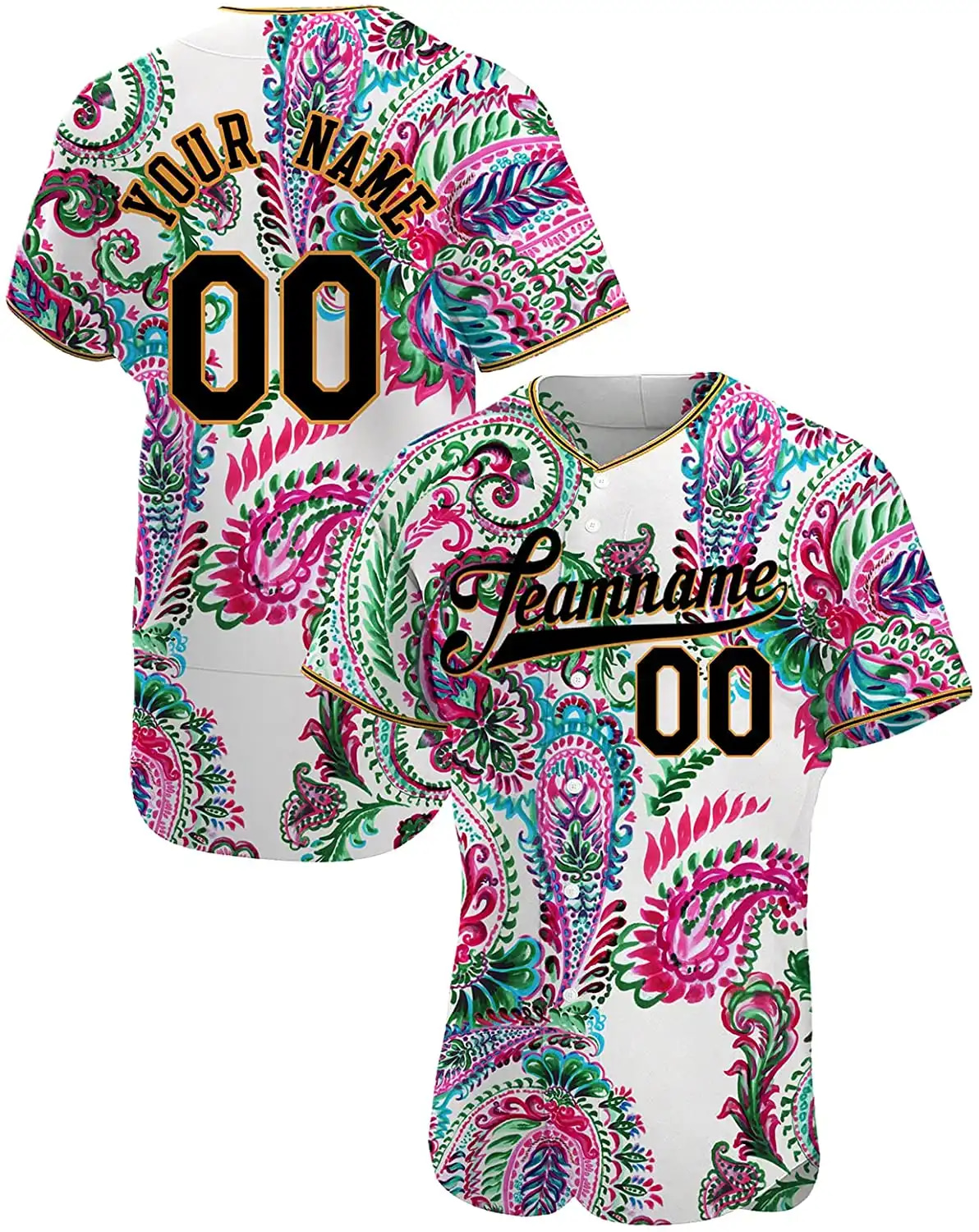 Personalized Pattern Art Printed Name And Number Idea Gift For Fans Baseball Jersey