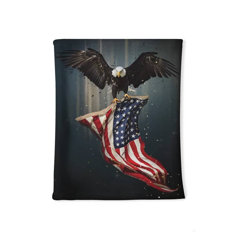 Inktee Store - Personalized Us Flag And Eagle Neck Gaiter Image