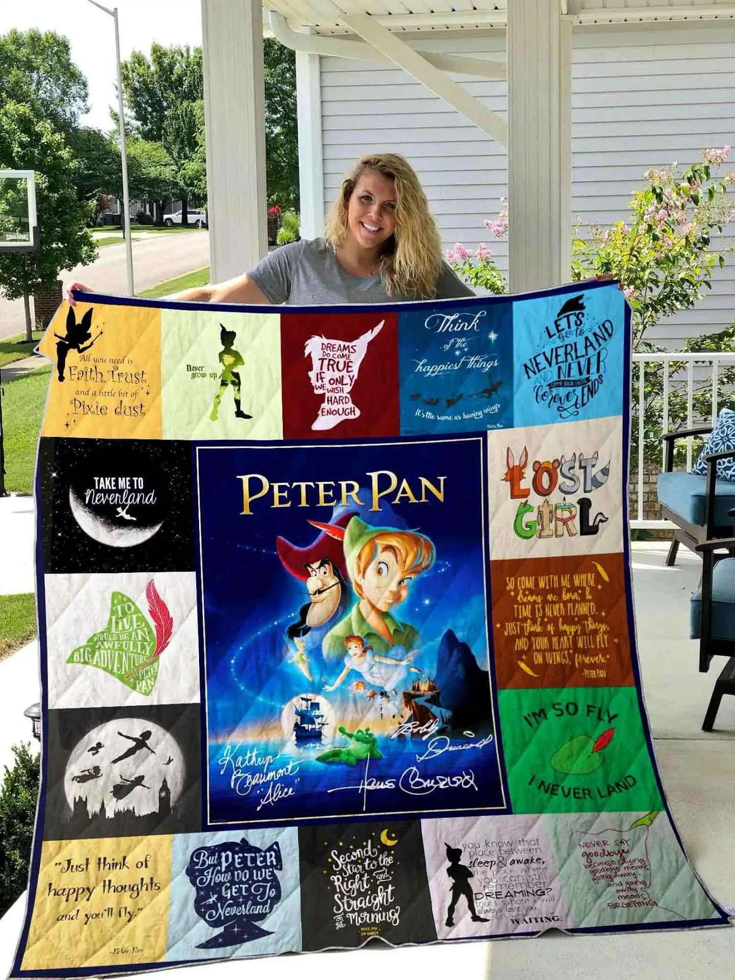 Peter Pan Neverland Blanket Gift For Fans Cartoon Movie Quilt