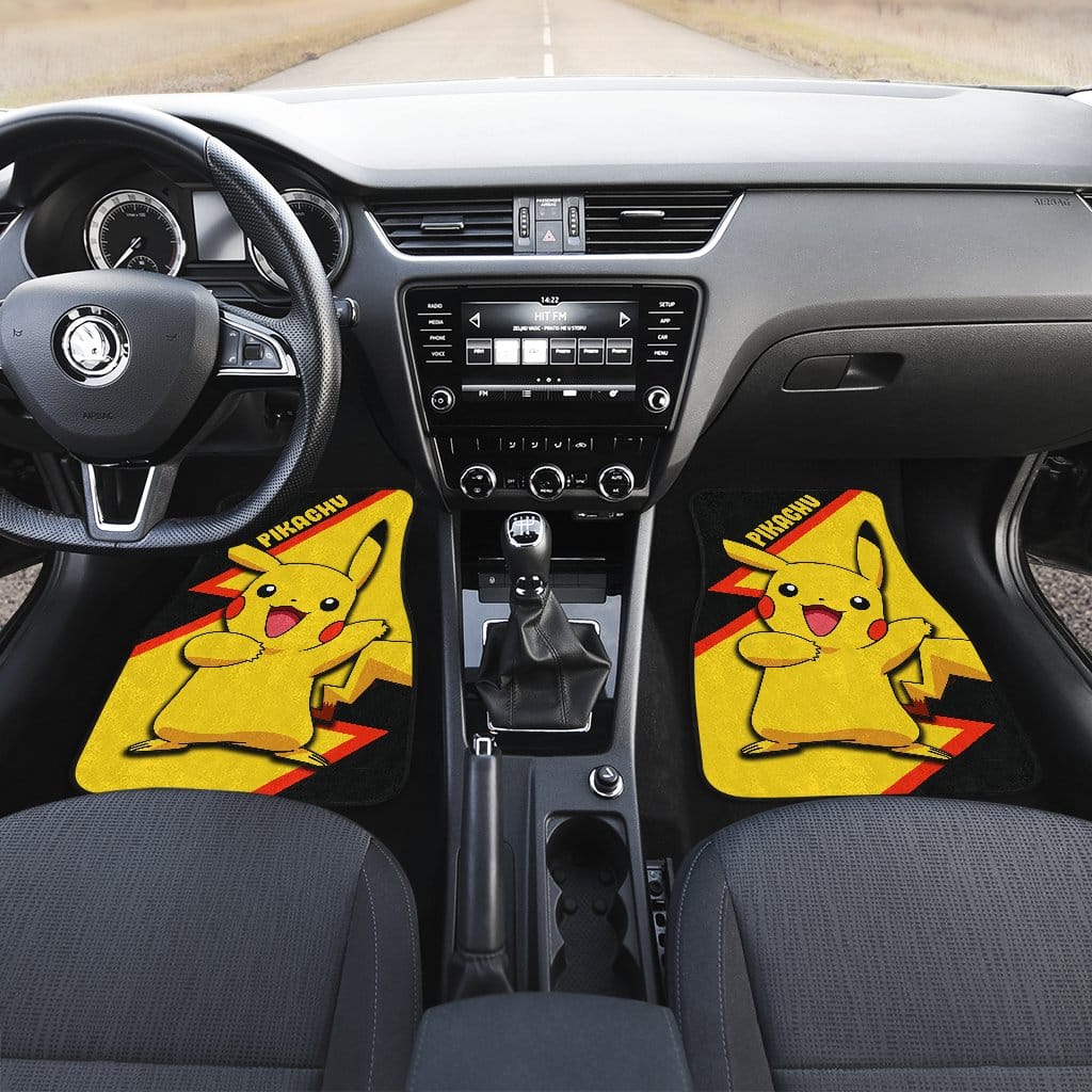 Inktee Store - Pikachu Custom Anime Pokemon Interior Accessories Car Floor Mats Image