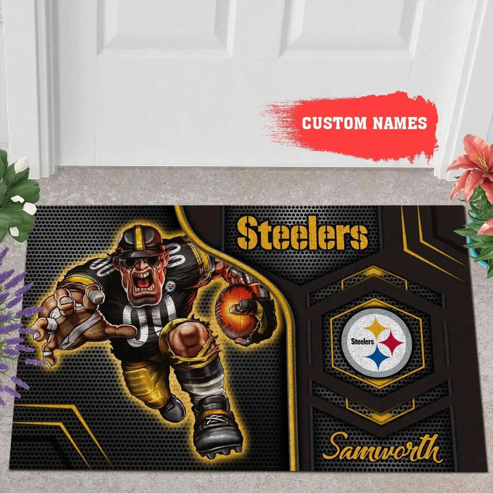 Pittsburgh Steelers Nfl Fan Man Cave Doormat