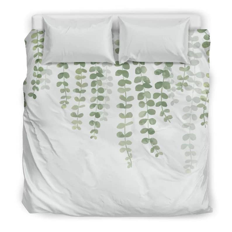 Inktee Store - Pretty Green Vines Of Plants Gently Quilt Bedding Sets Image