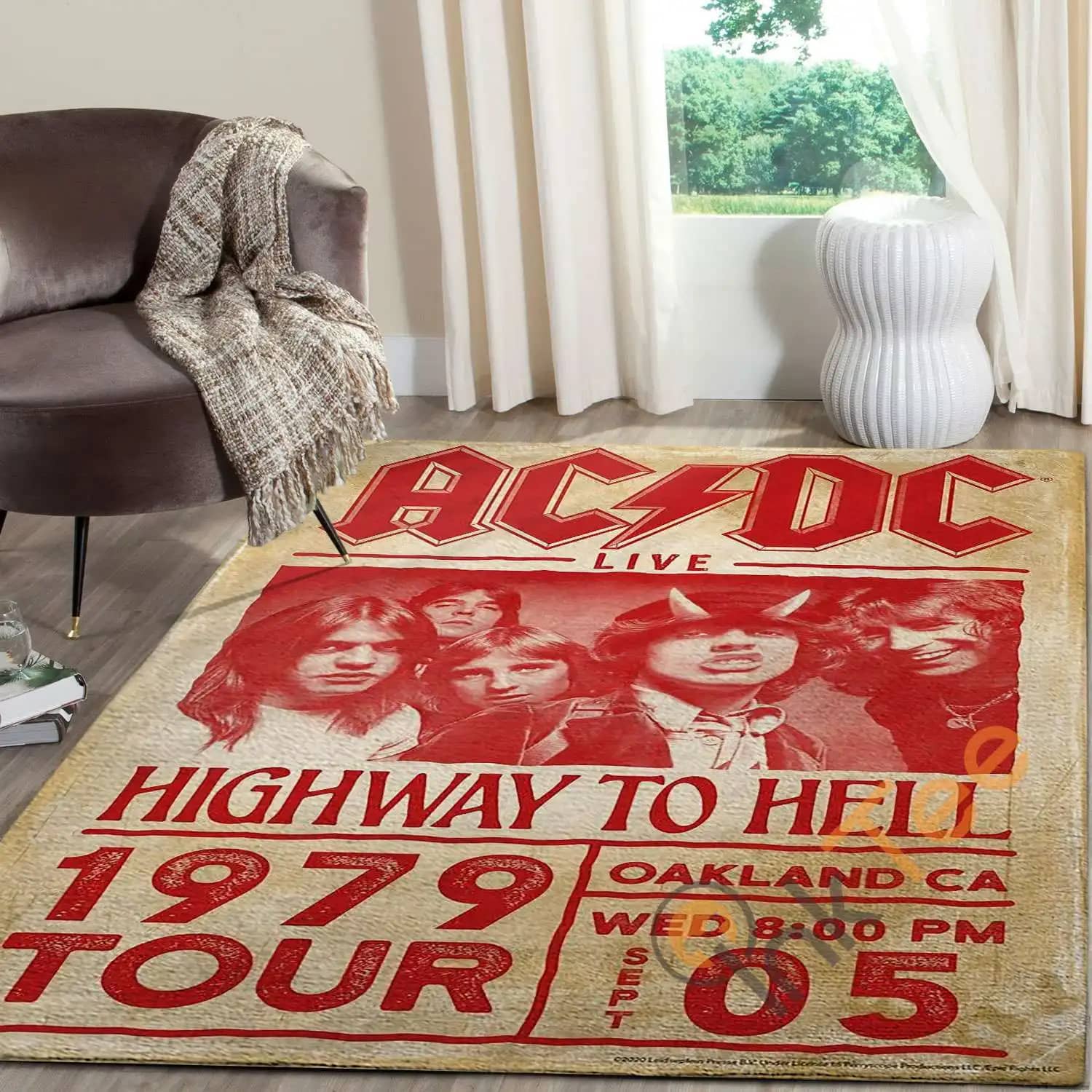 Pyramid America Acdc Ac Dc Highway To Hell 1979 Tour Rock Band Music Classic Retro Vintage Rug