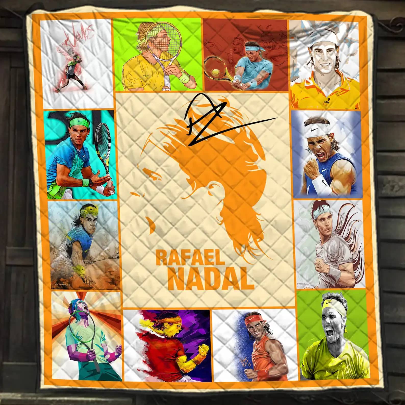 Rafael Nadal Signature Blanket Gift For Lovers Quilt