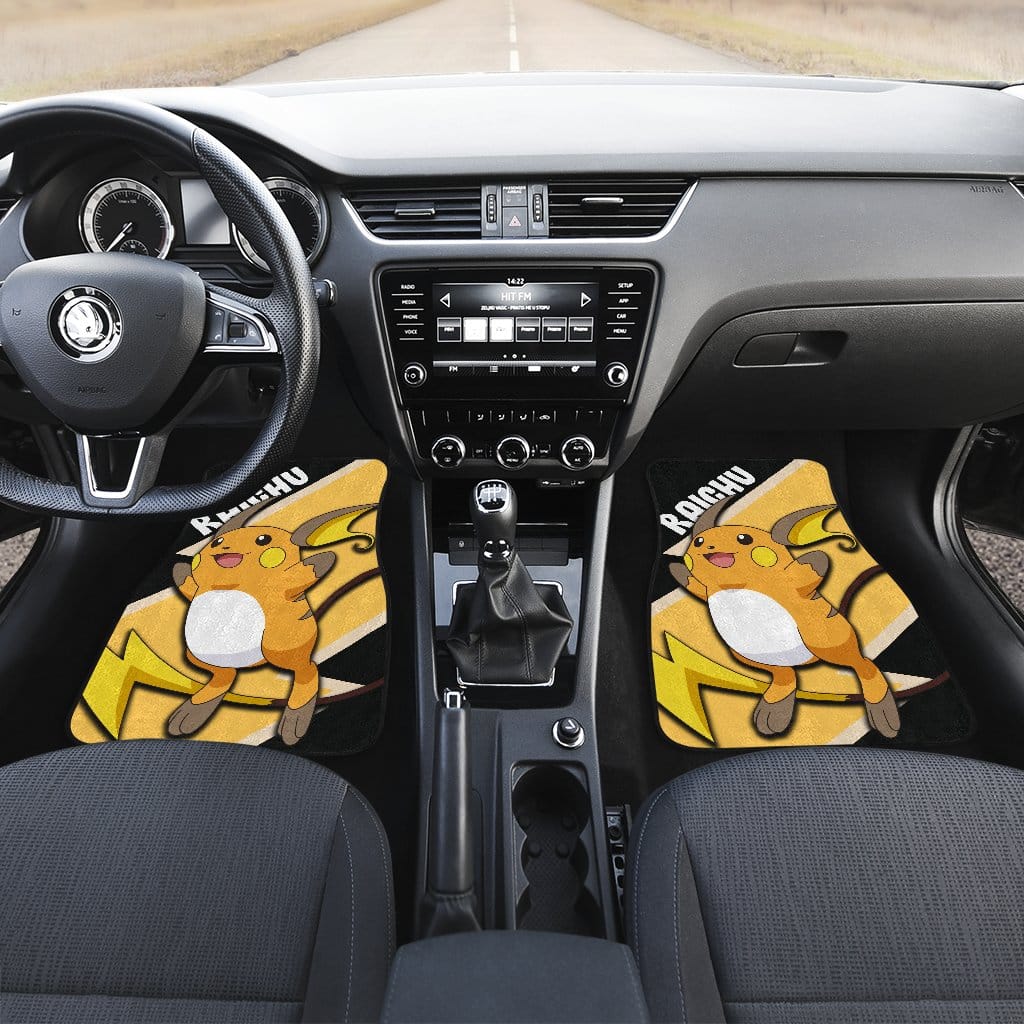 Inktee Store - Raichu Custom Anime Pokemon Interior Accessories Car Floor Mats Image
