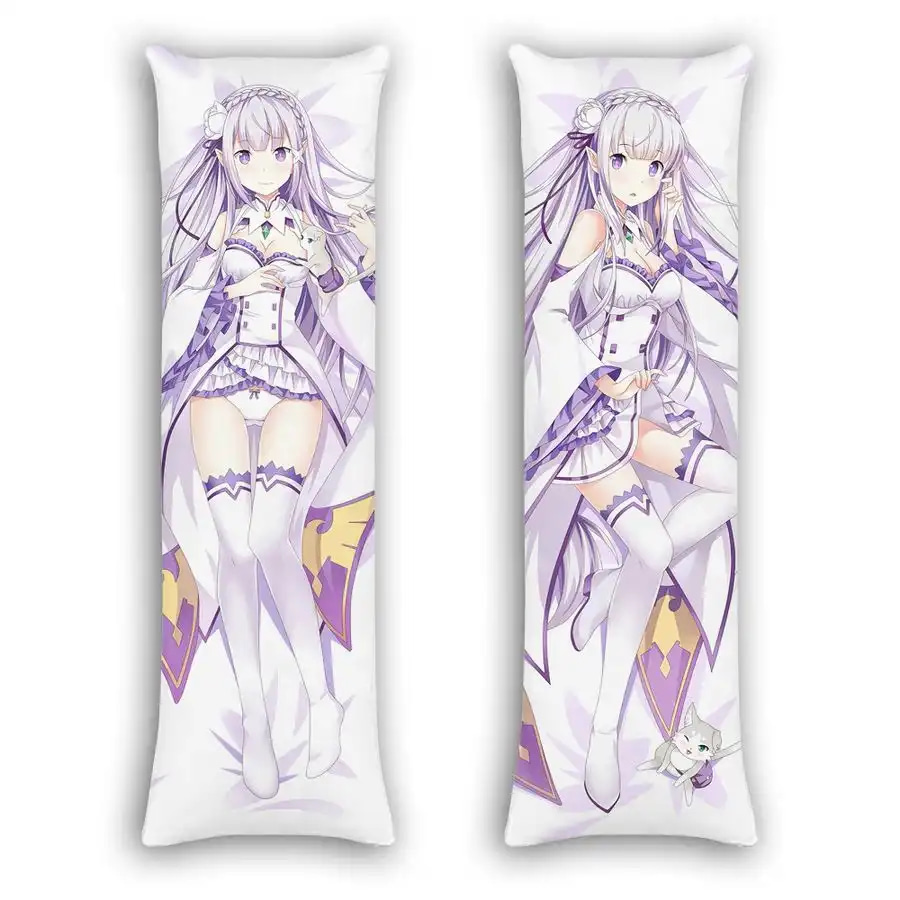 Re Zero Emilia Anime Gifts Idea For Otaku Girl Pillow Cover