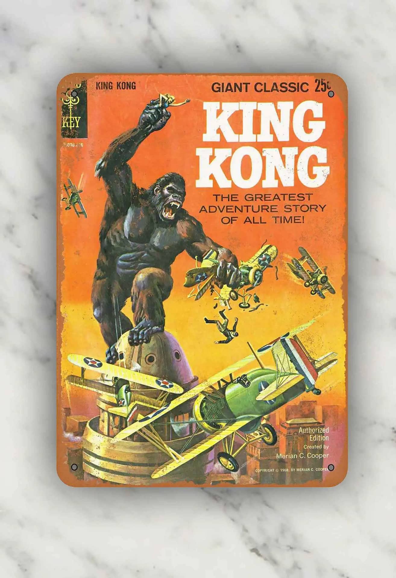 Retro Personalized 1968 King Kong Metal Sign