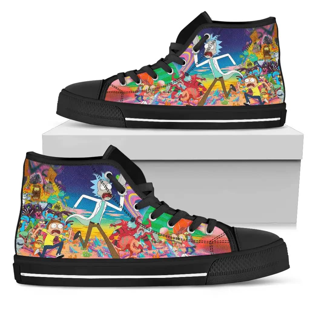 Rick And Morty Custom High Top Shoes