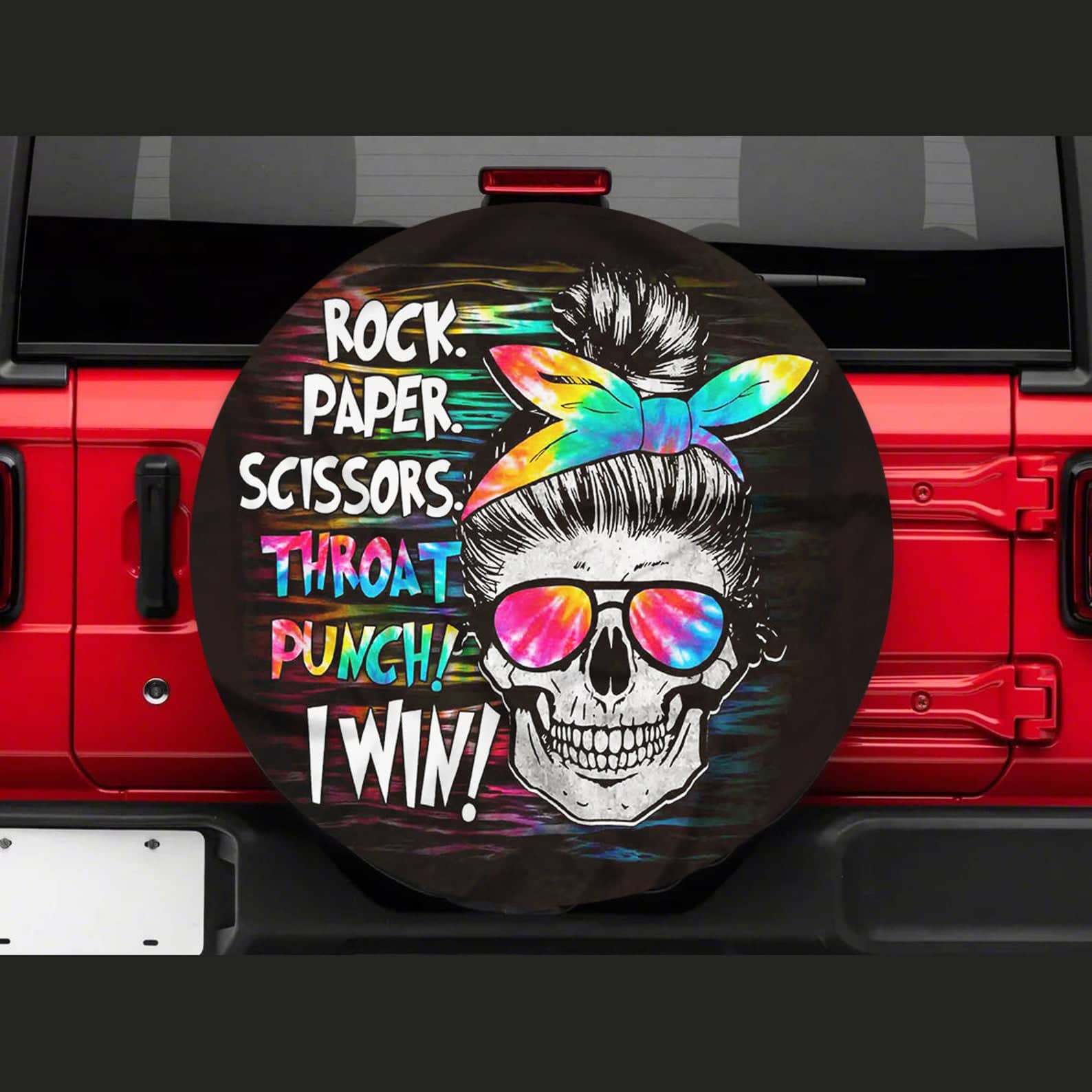 Inktee Store - Rock Paper Hippie Girl Vintage Tire Cover Image