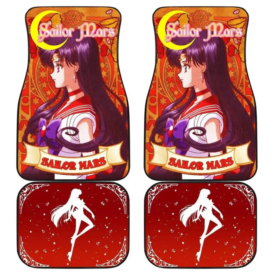 Sailor Mars Characters Sailor Moon Anime Car Floor Mats