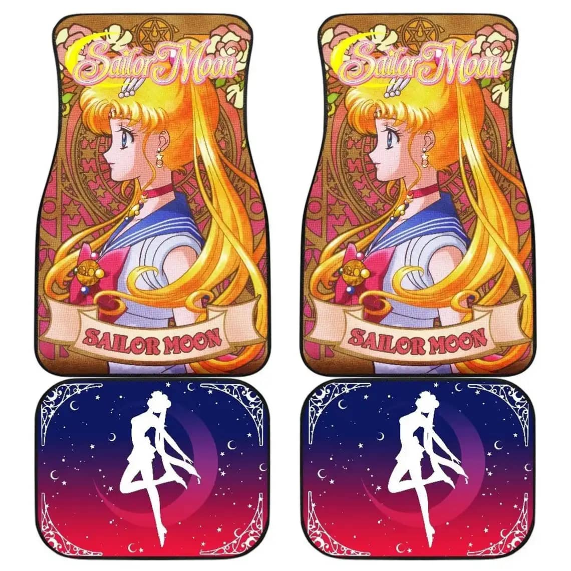 Sailor Moon Characters Sailor Moon Anime Car Floor Mats