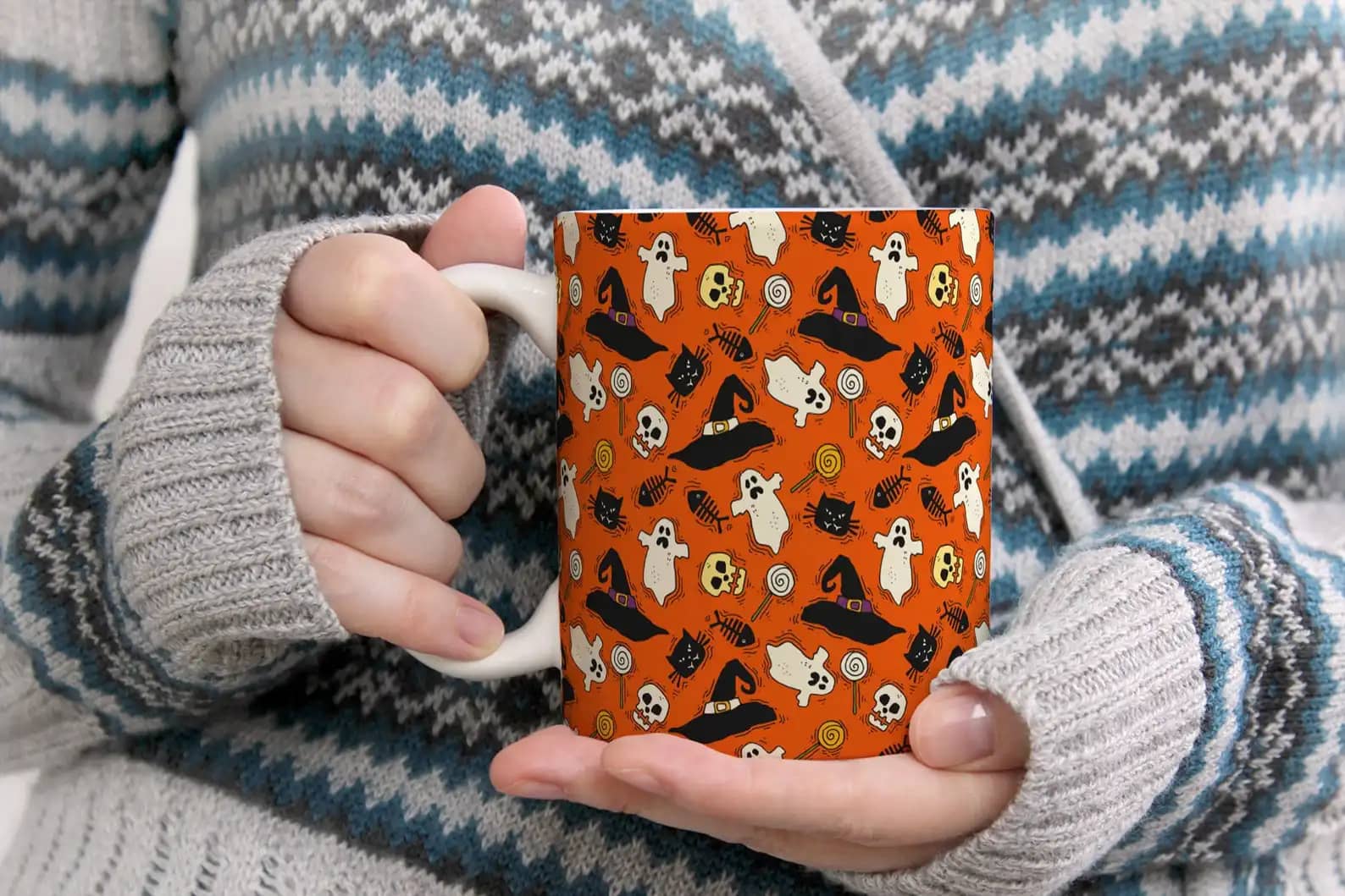Scary Ghost Skull I'm The Ghost With The Most Halloween Gift Idea Mug