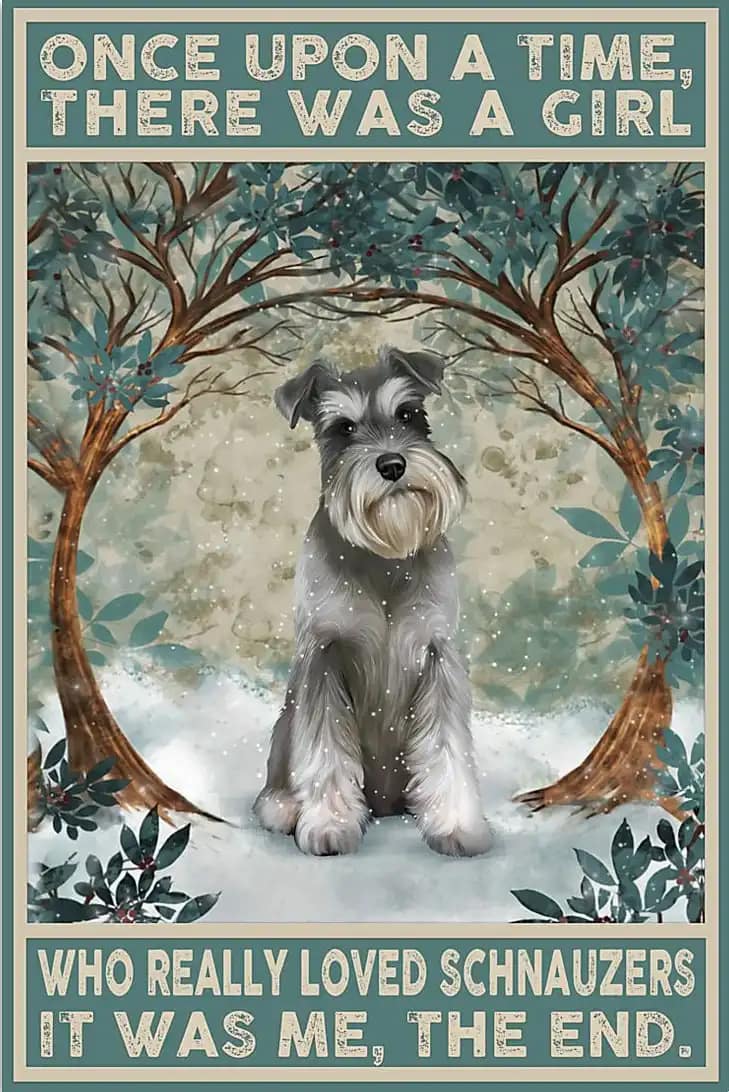 Schnauzer Once Upon A Time There Was Girl Who Really Loved Schnauzers It Me The End Poster