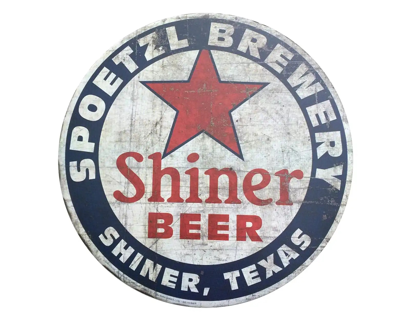 Shiner Beer Shiner Texas Vintage Style Round Metal Sign