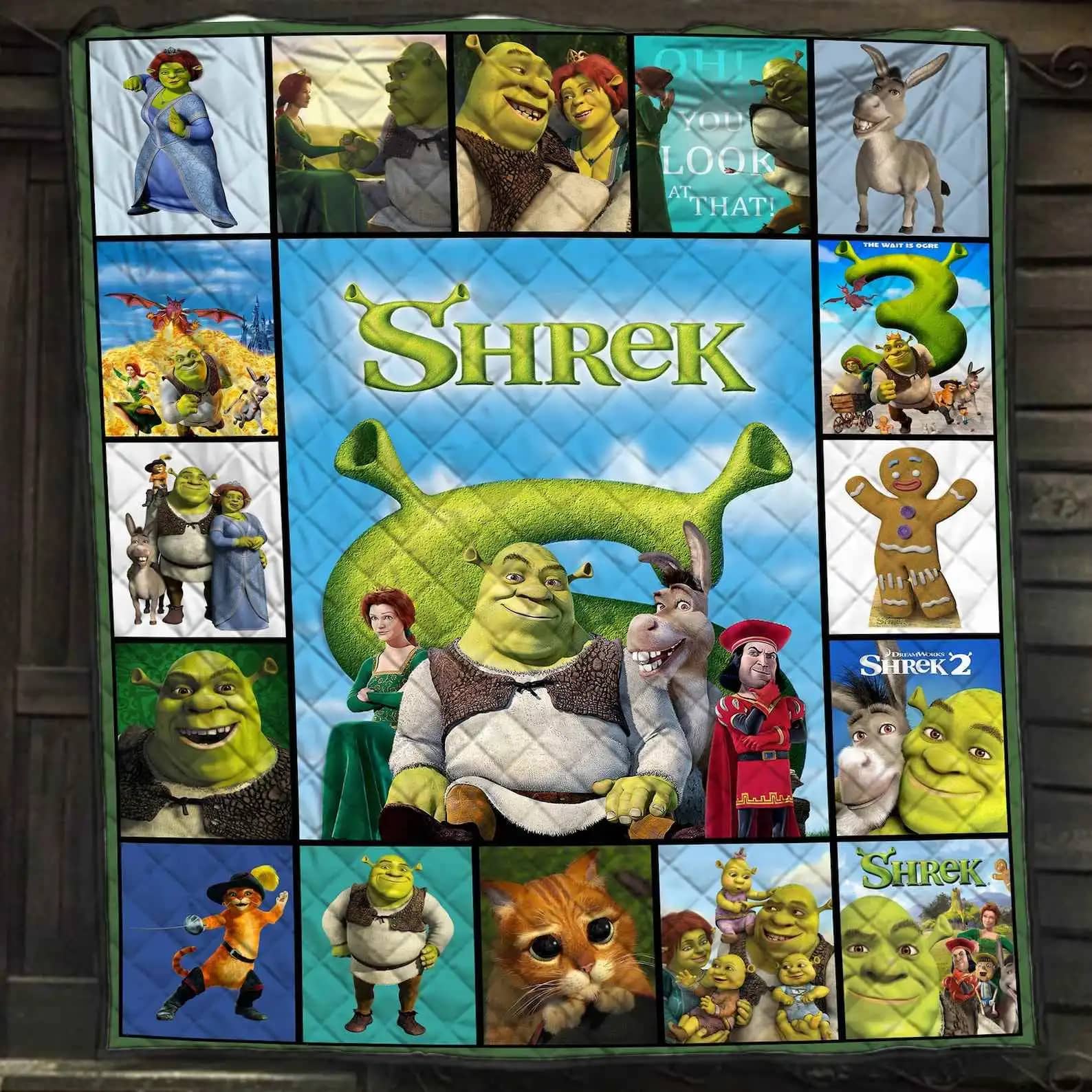 Shrek Characters Blanket Shrek Film Gift For Lovers Quilt