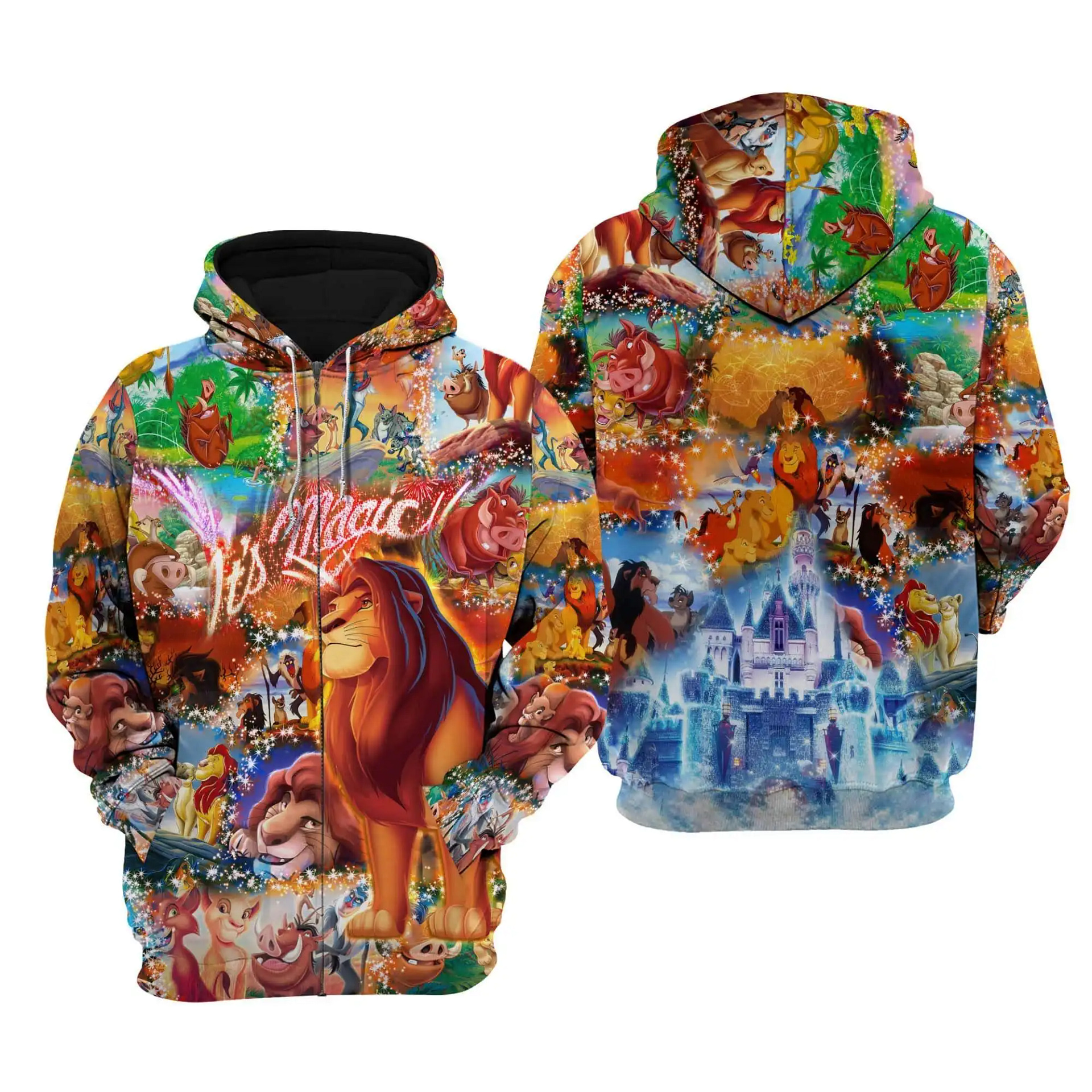 Simba The Lion King Its Magic Disney Cartoon Graphic Outfit Clothing Men Women Kids Toddlers Hoodie 3D