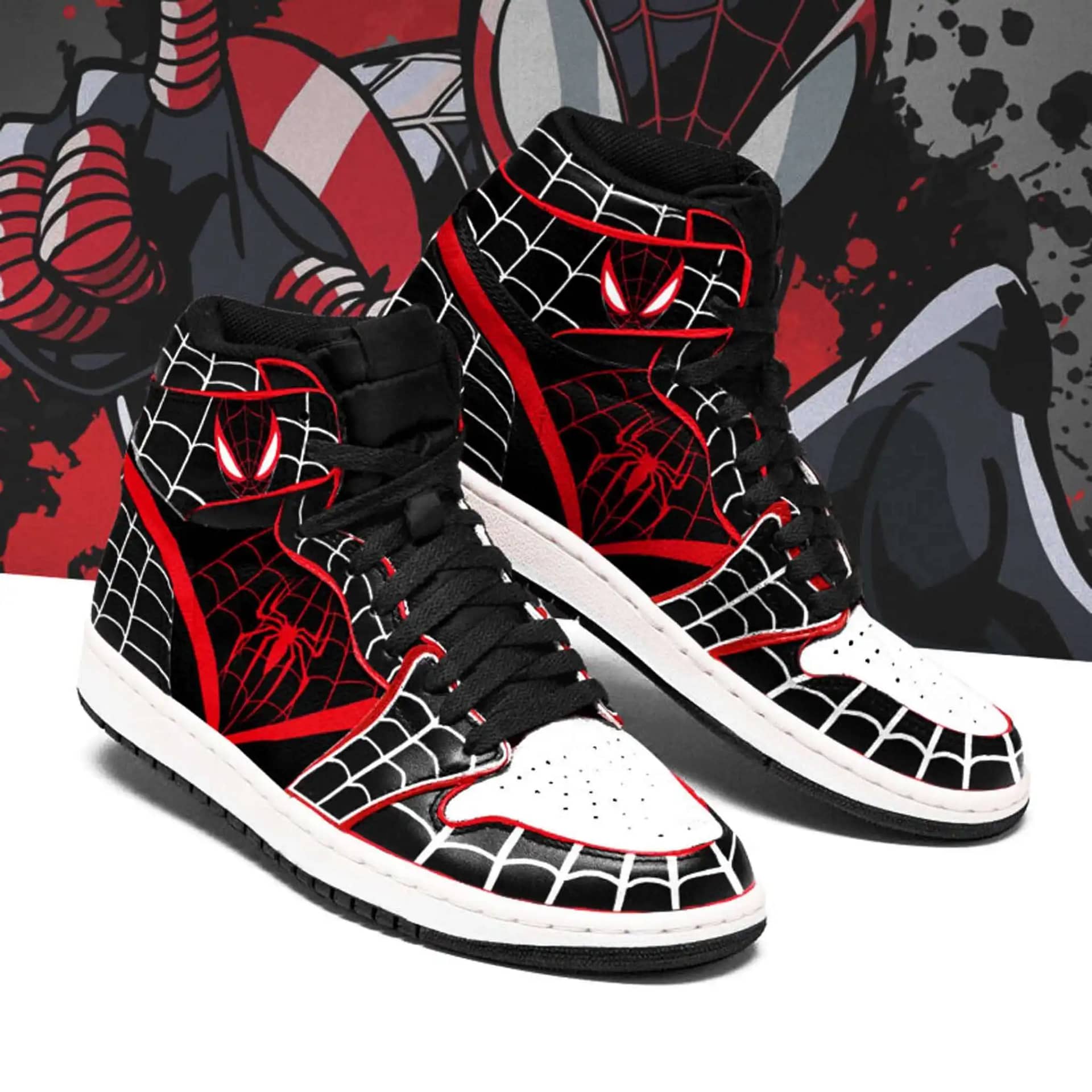 Spiderman Noir Spider-Man Personalized Air Jordan Shoes