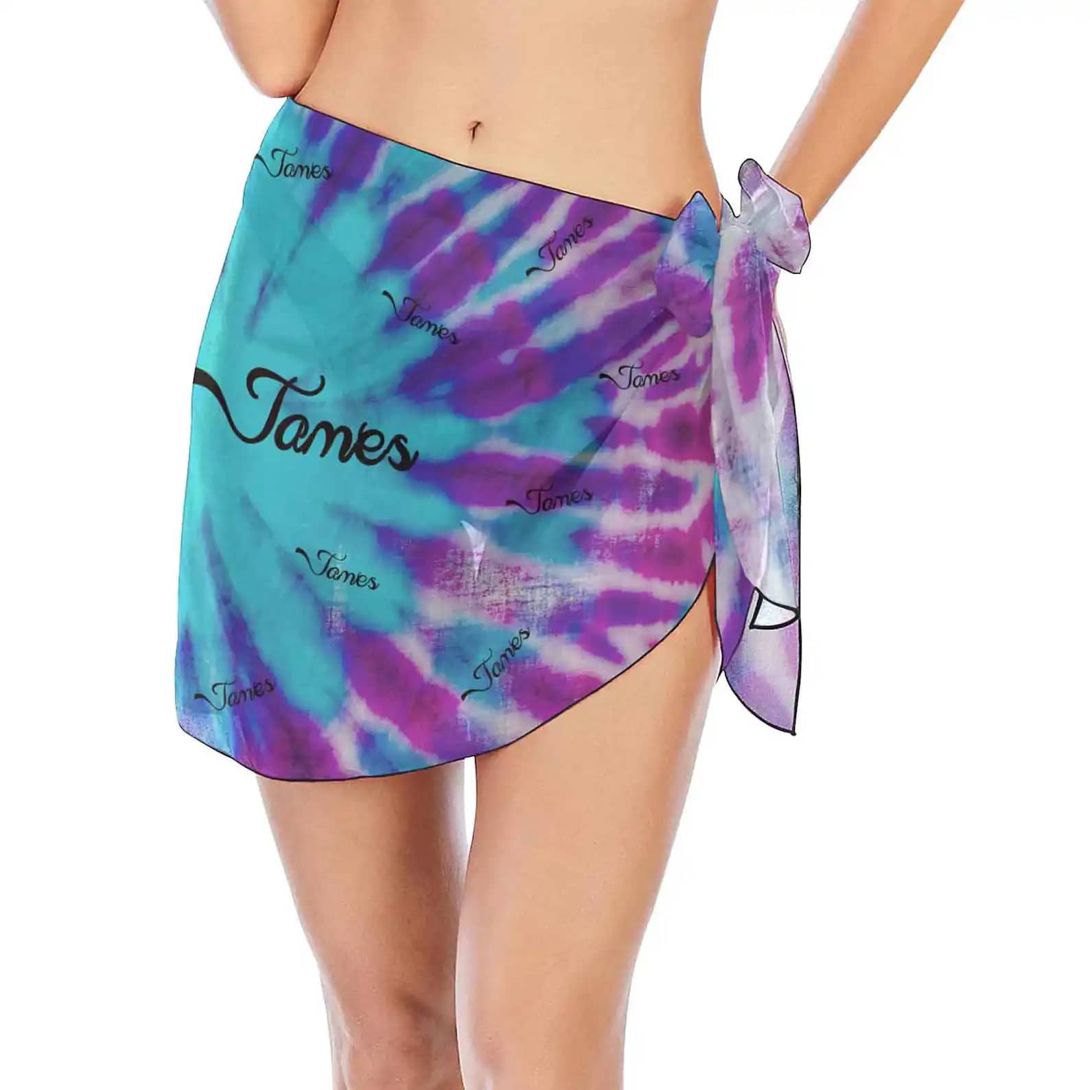 Splatter Art Custom Swimwear Cover Bathing Suit With Name Beach Wrap