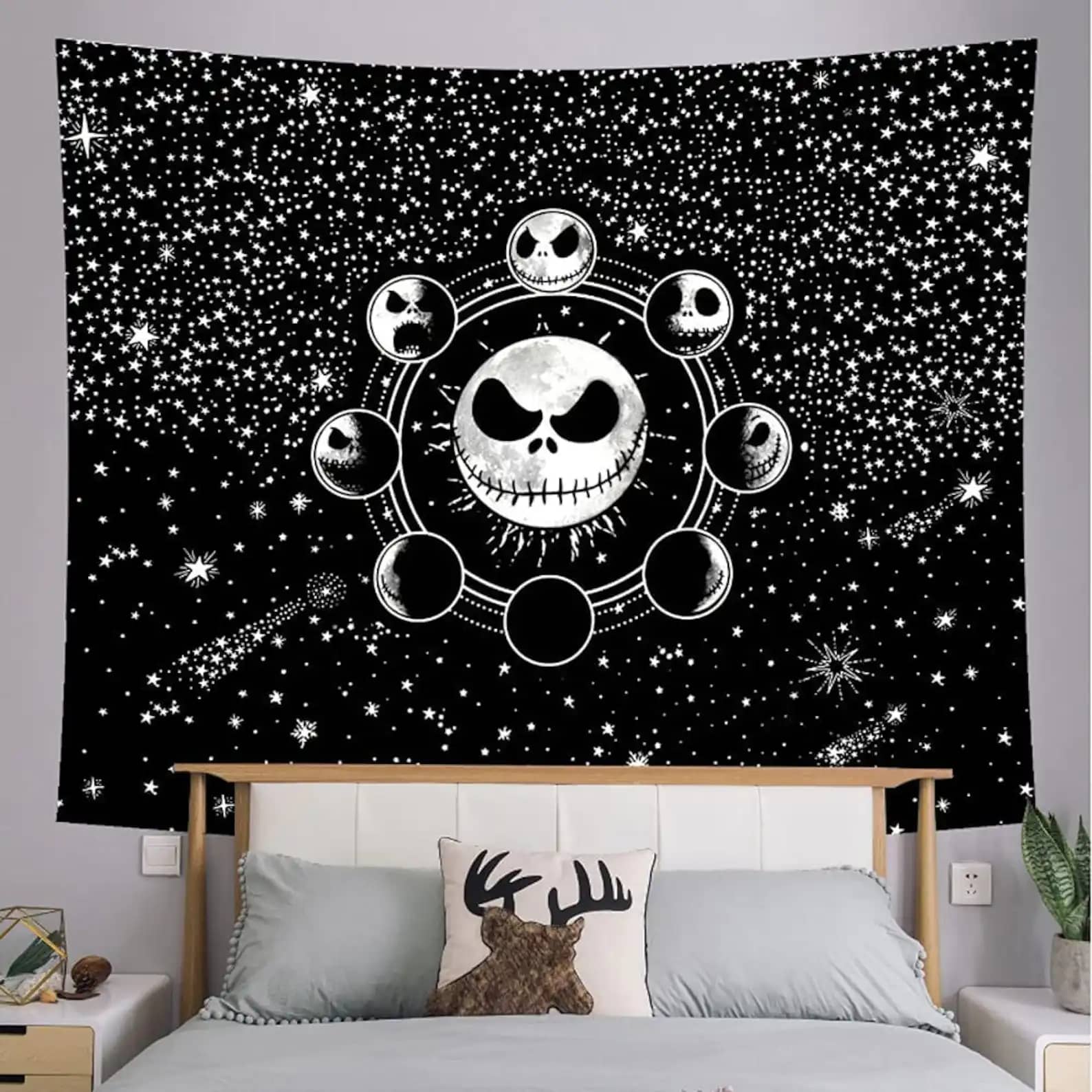 Starry Night Sky Aesthetic Wall Art Decor Halloween Gifts Tapestry
