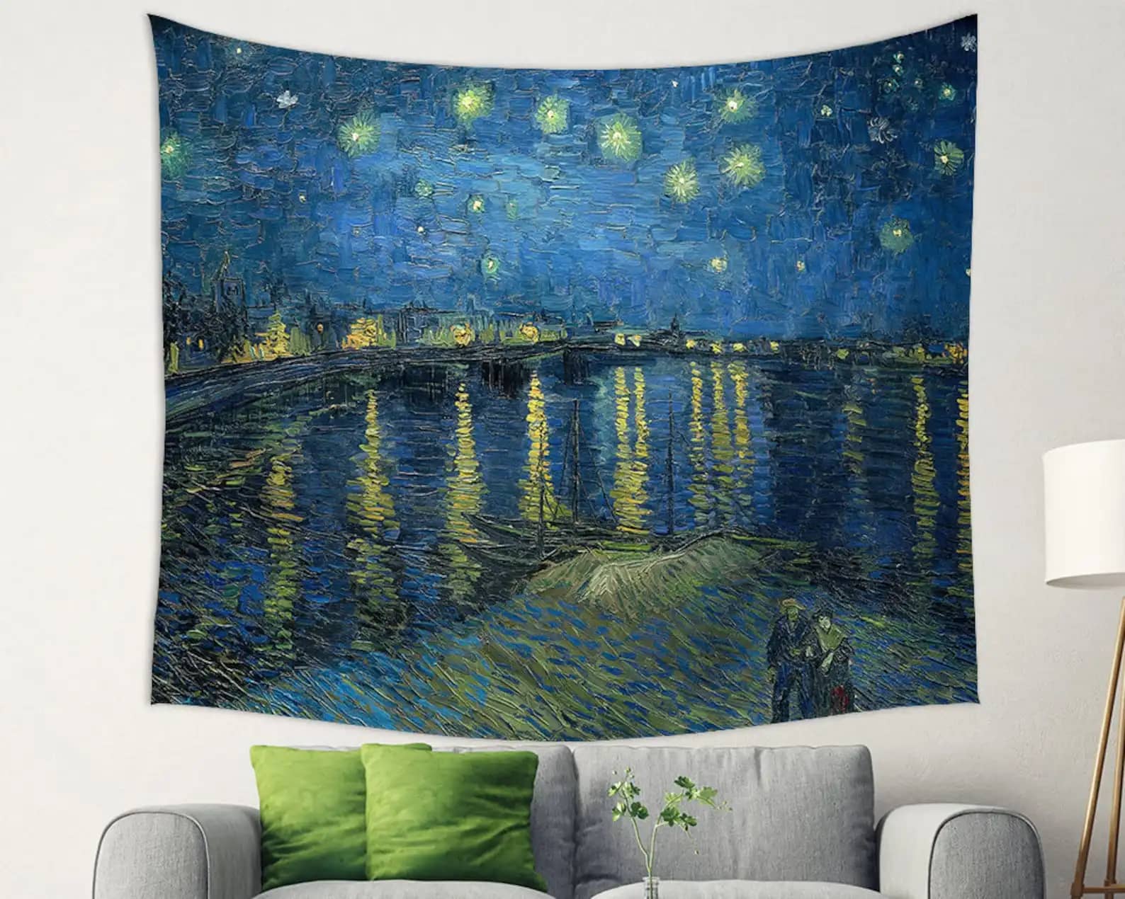 Starry Night Van Gogh Backdrop Art Decor Tapestry