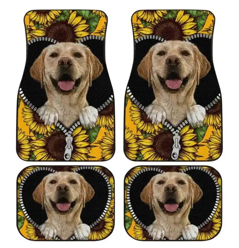 Sunflower Labrador Retriever Funny Gift Idea Car Floor Mats