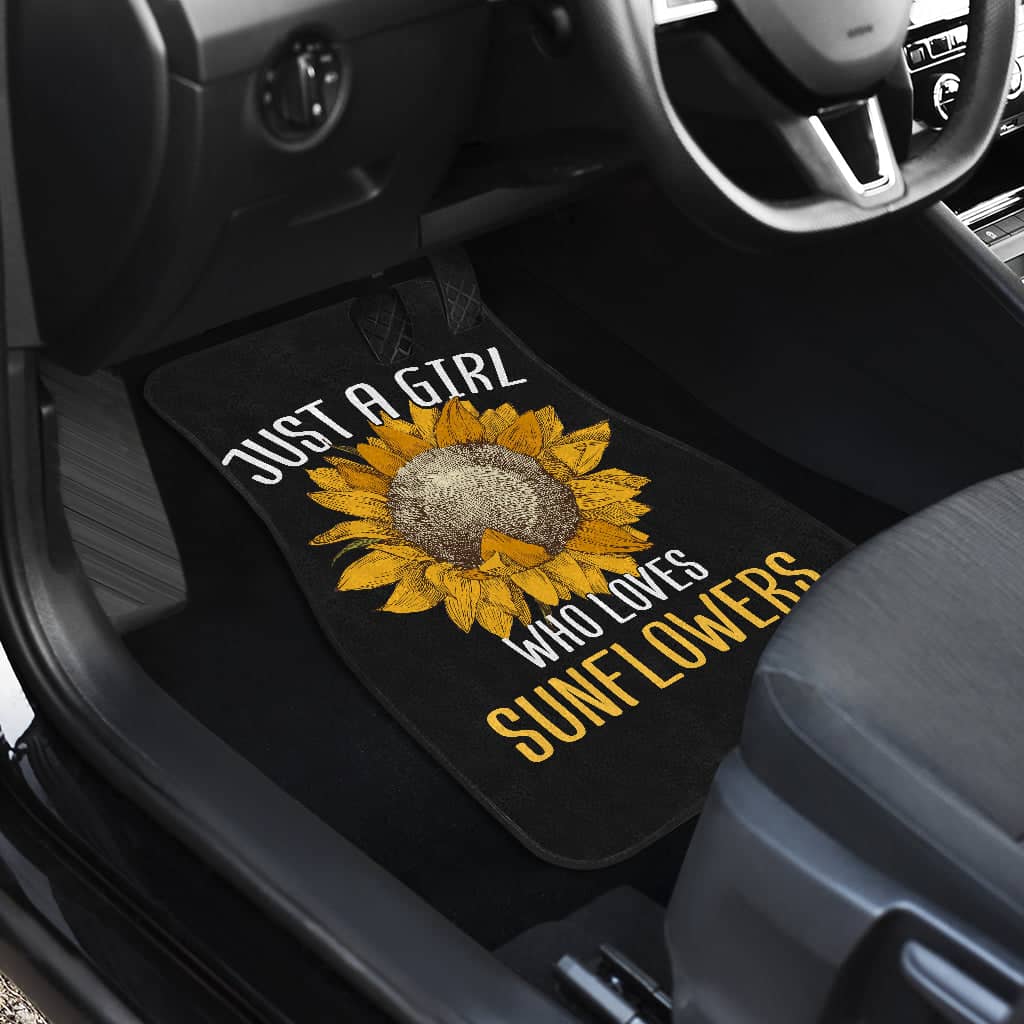 Inktee Store - Sunflowers Just A Girl Who Loves Sunflowers Front And Back Car Floor Mats Image