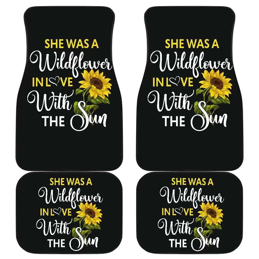 Sunflowers She Was A Wildflower Front And Back Car Floor Mats