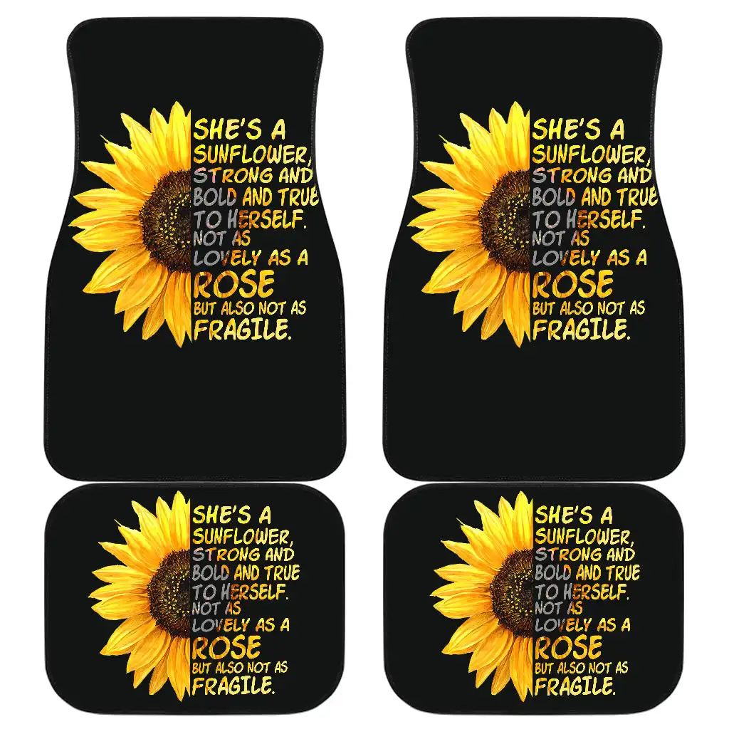 Sunflowers She'S A Sunflower Front And Back Car Floor Mats