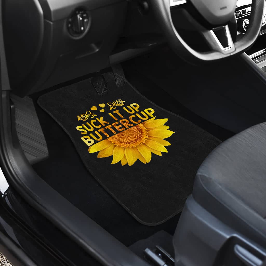 Inktee Store - Sunflowers Shut It Up Front And Back Car Floor Mats Image