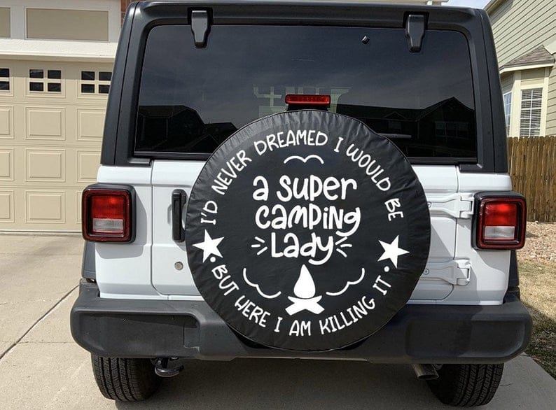 Inktee Store - Super Camping Lady Custom Gifts Tire Cover Image