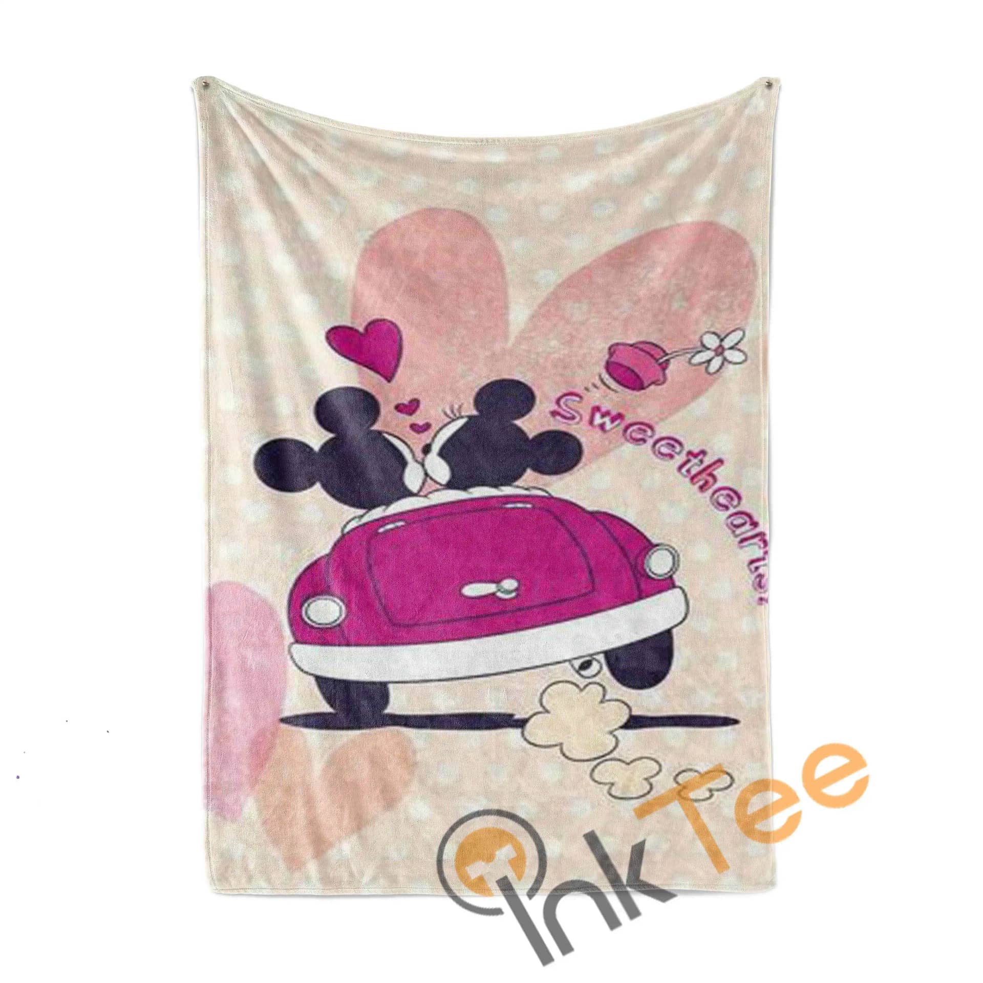Sweet Heart Minnie And Mickey Mouse Limited Edition Area Amazon Best Seller 4108 Fleece Blanket