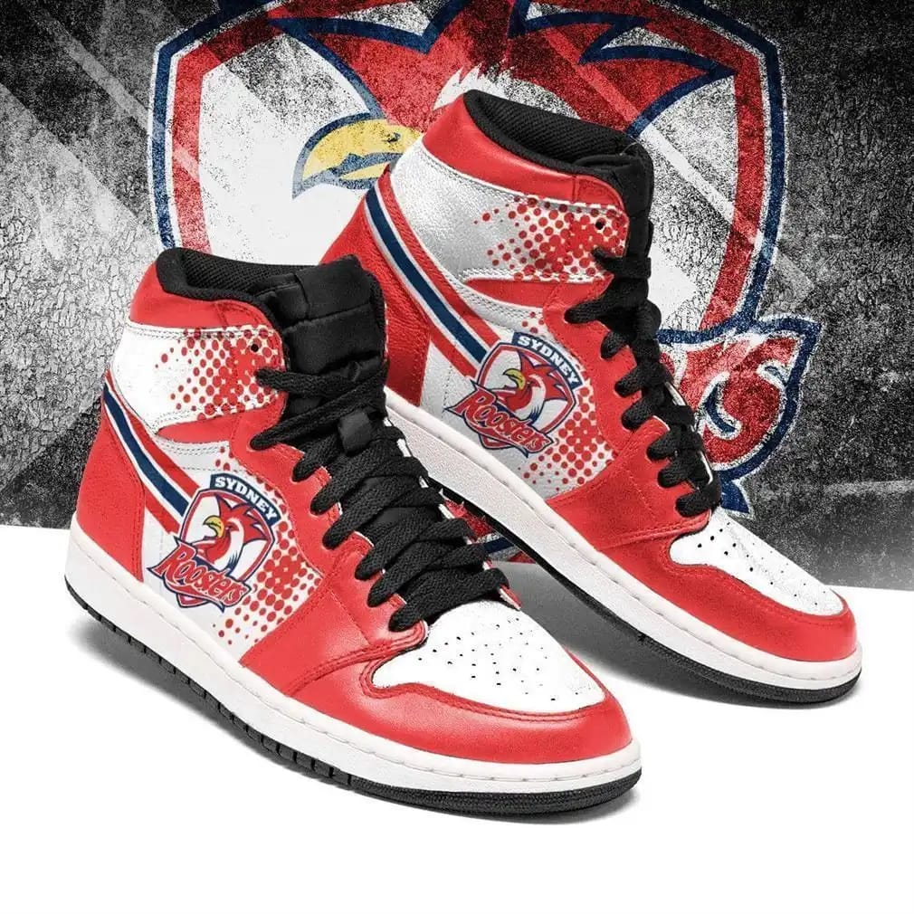Sydney Roosters Nrl Fashion Sneakers Basketball Team Perfect Gift For Sports Fans Air Jordan Shoes