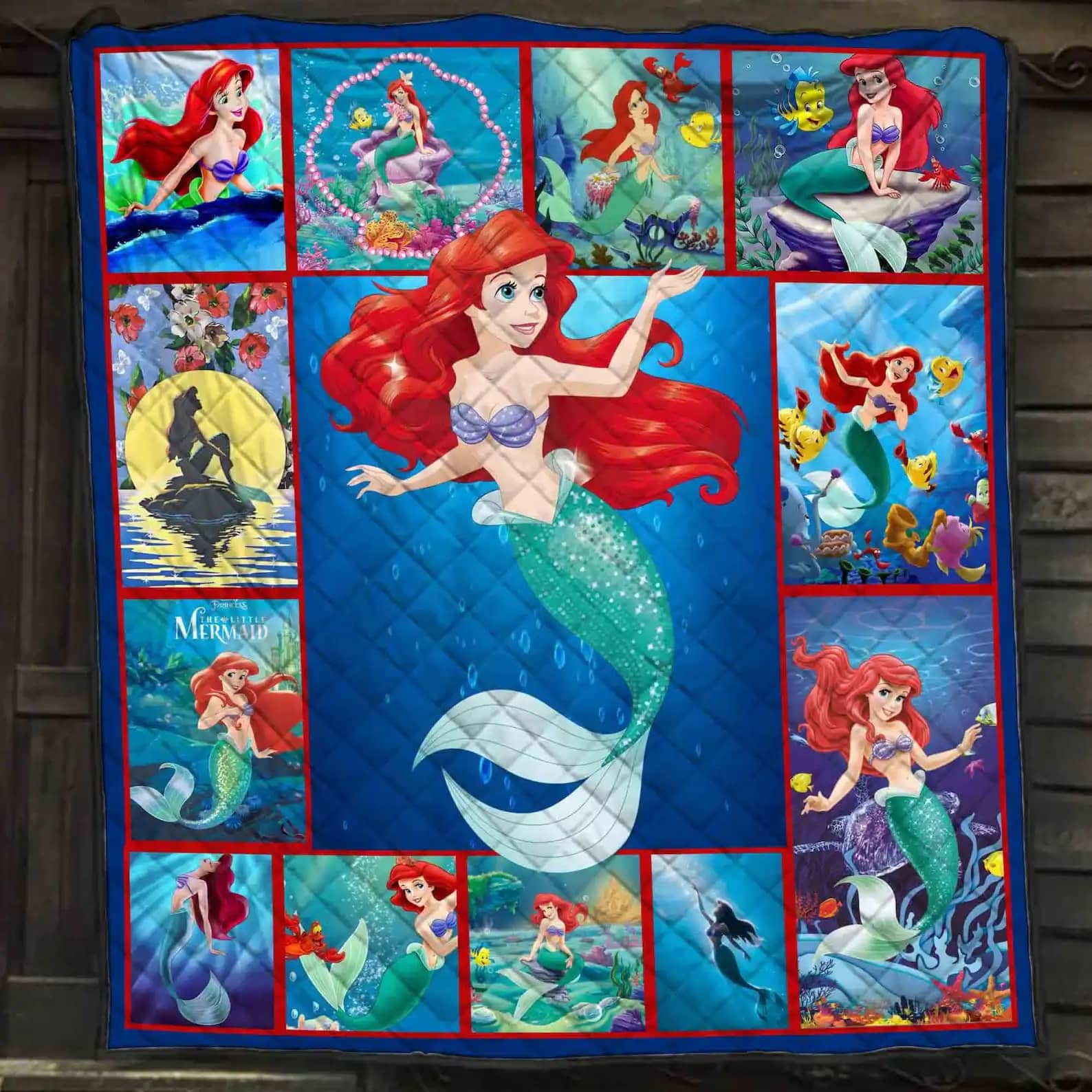 The Little Mermaid Blanket Mermaid Ariel Disney Princess Disney Characters Gift For Lovers Quilt