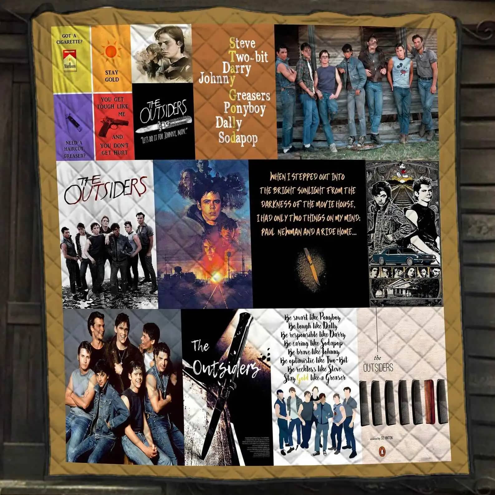 The Outsiders Quotes Of Characters Blanket Let's Do It For Johnny, Man Gift For Lovers Quilt