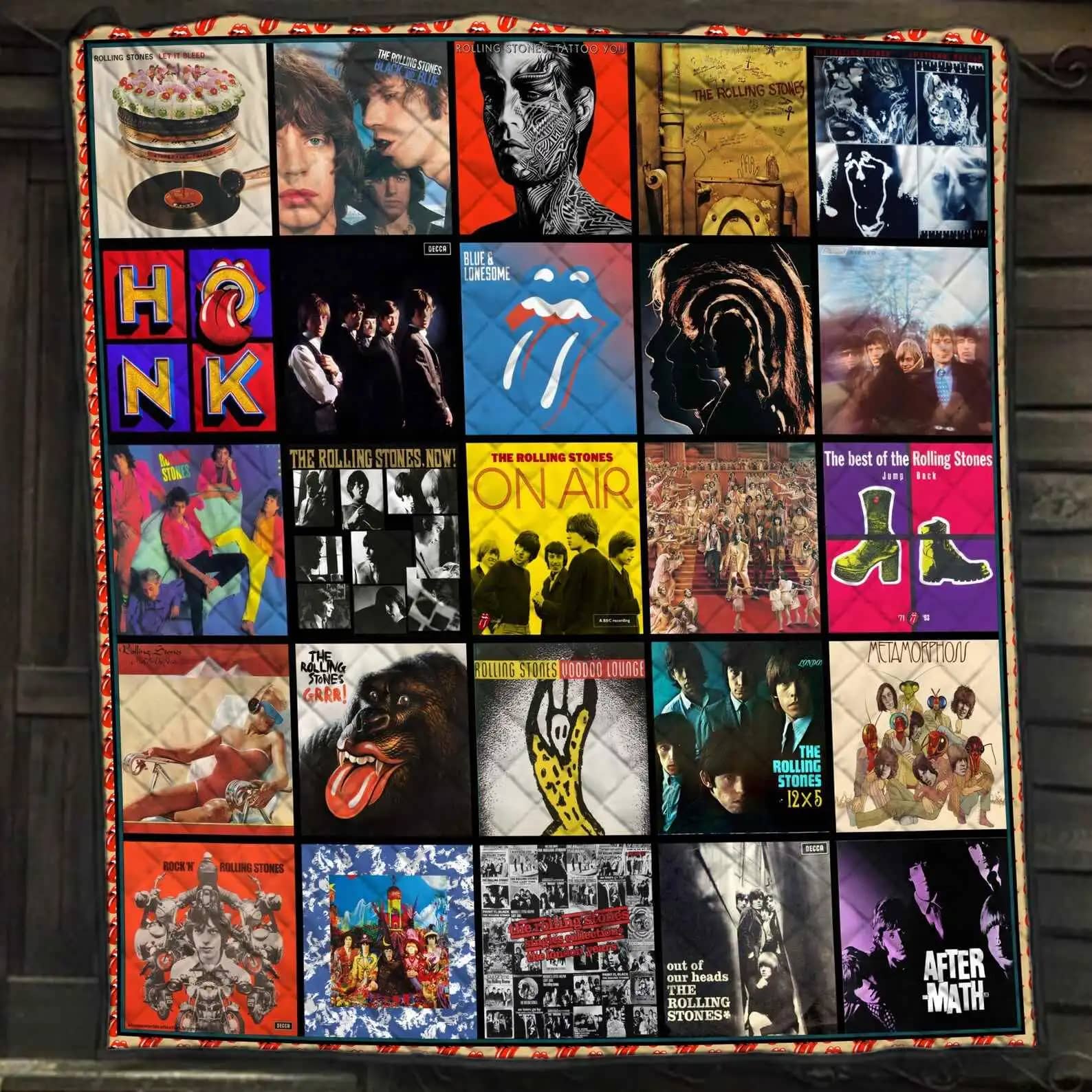 The Rolling Stones Rock Band Albums Blanket Gift For Lovers Quilt