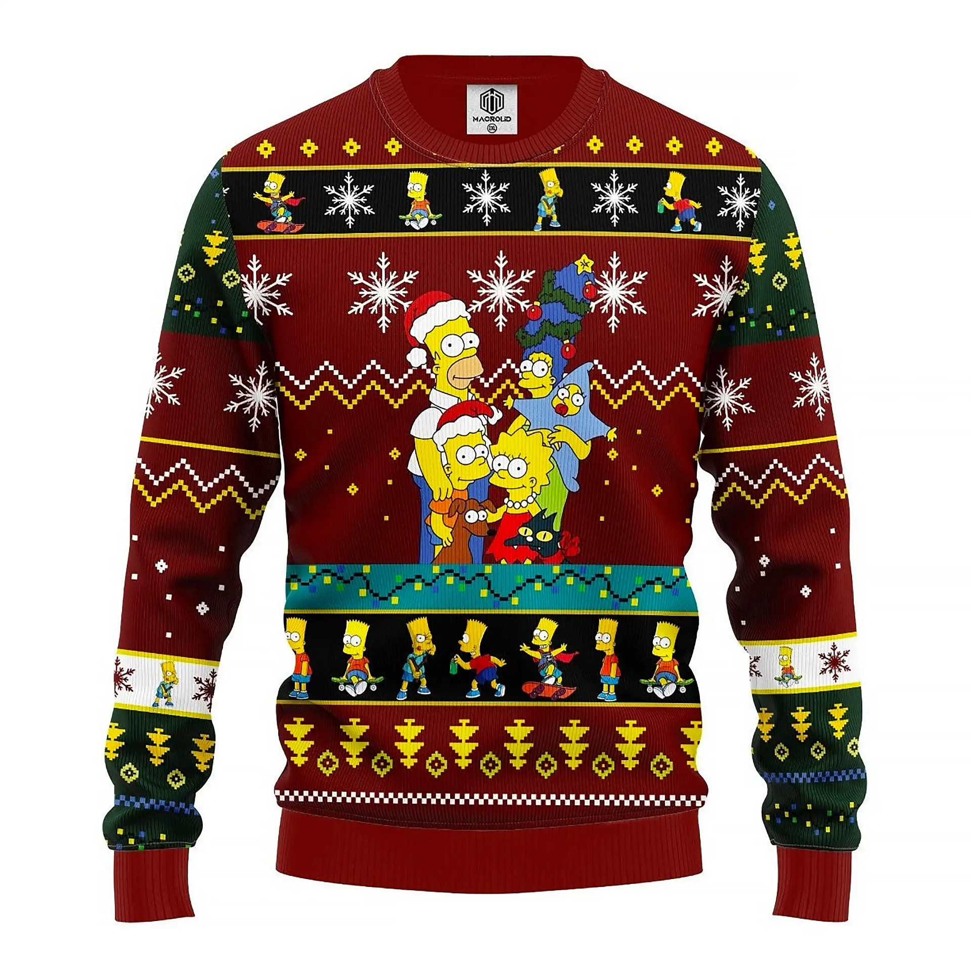 The Simpsons Knitted Xmas Best Holiday Gifts Ugly Sweater
