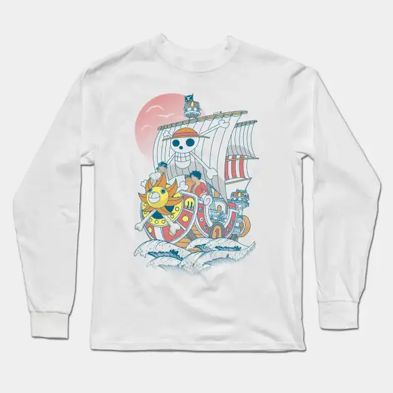 The Thousand Sunny Gift Idea For Fans Anime One Piece Long Sleeve T-Shirt