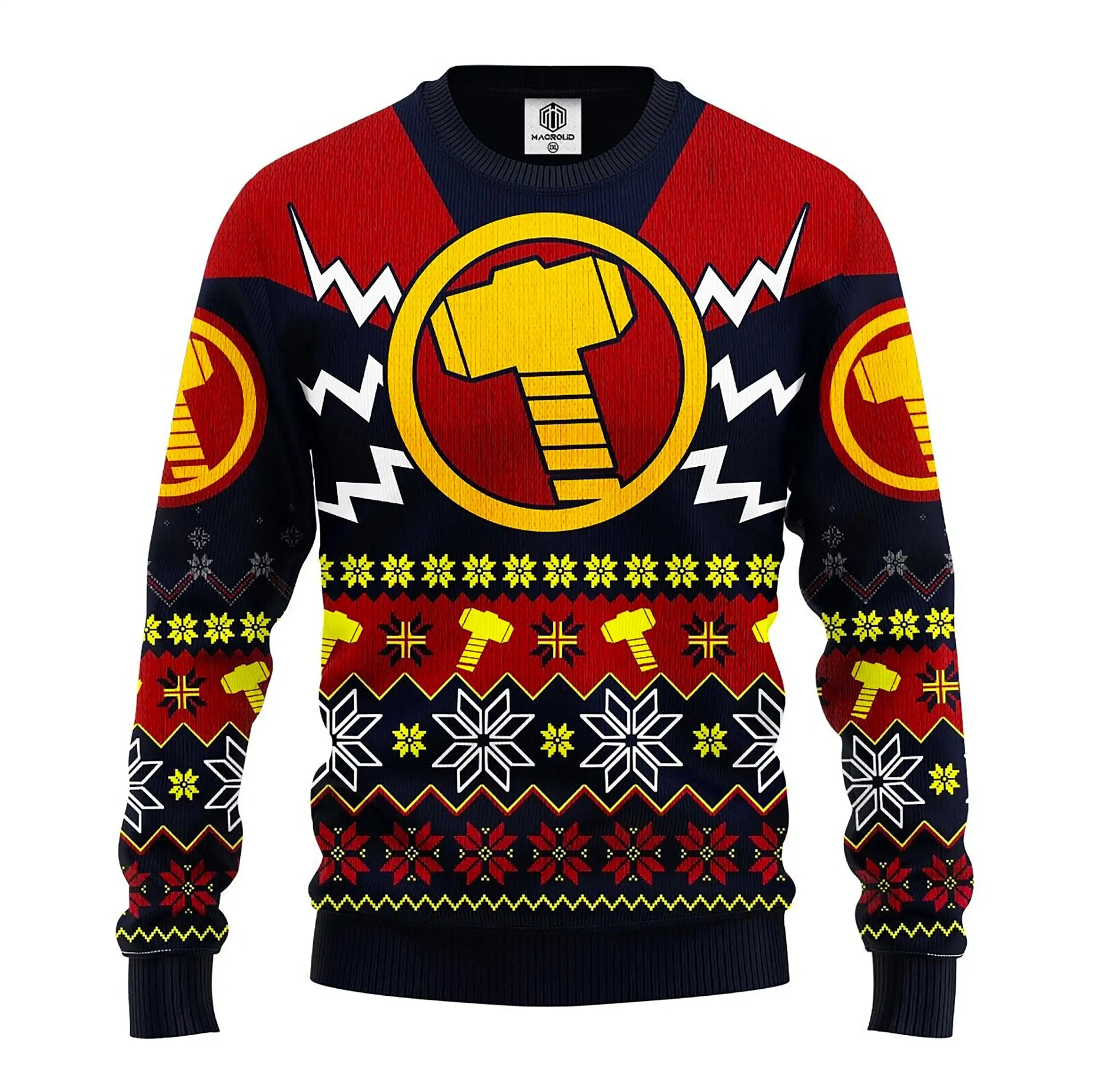 Thor Knitted Hammer Xmas Best Holiday Gifts Ugly Sweater