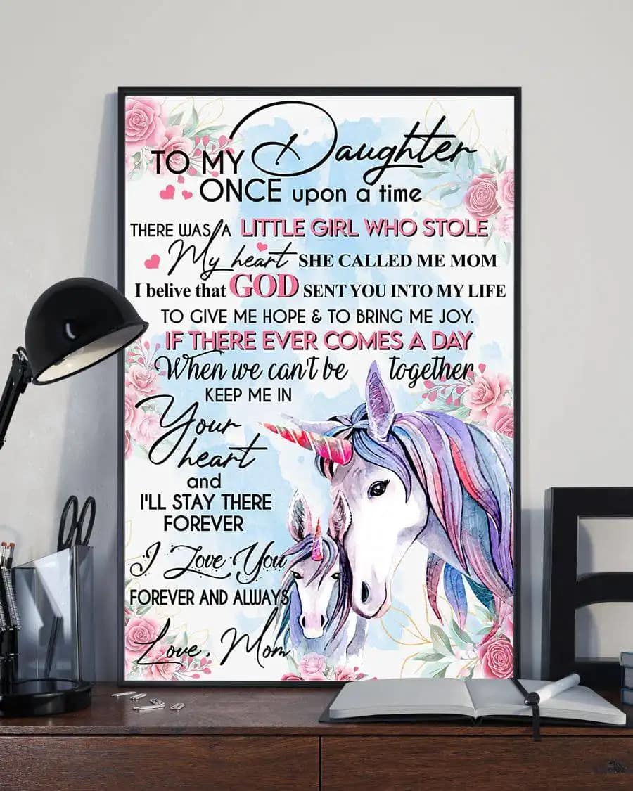 To My Daughter Love Mom Poster