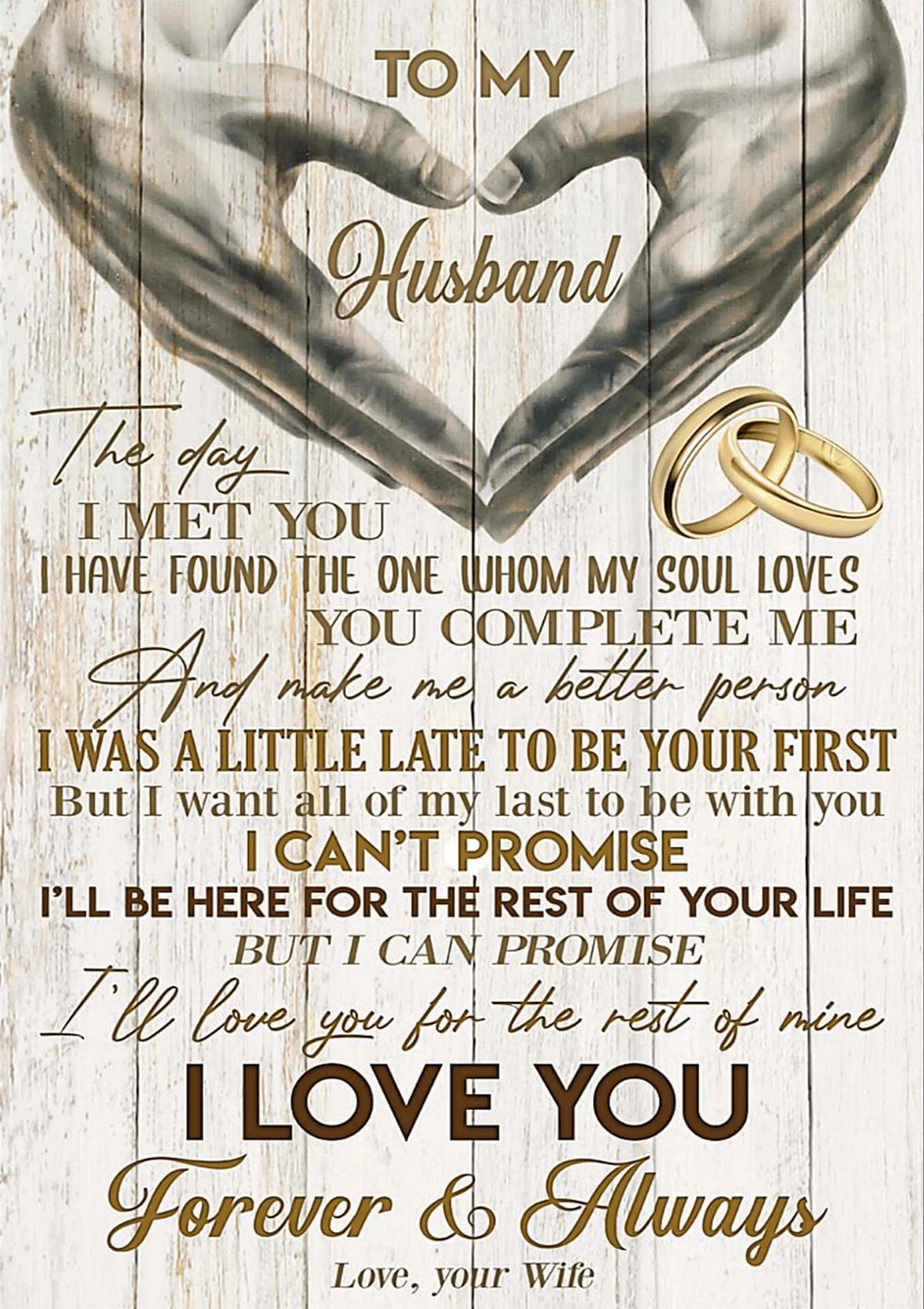 To My Husband The Day I Met You Poster