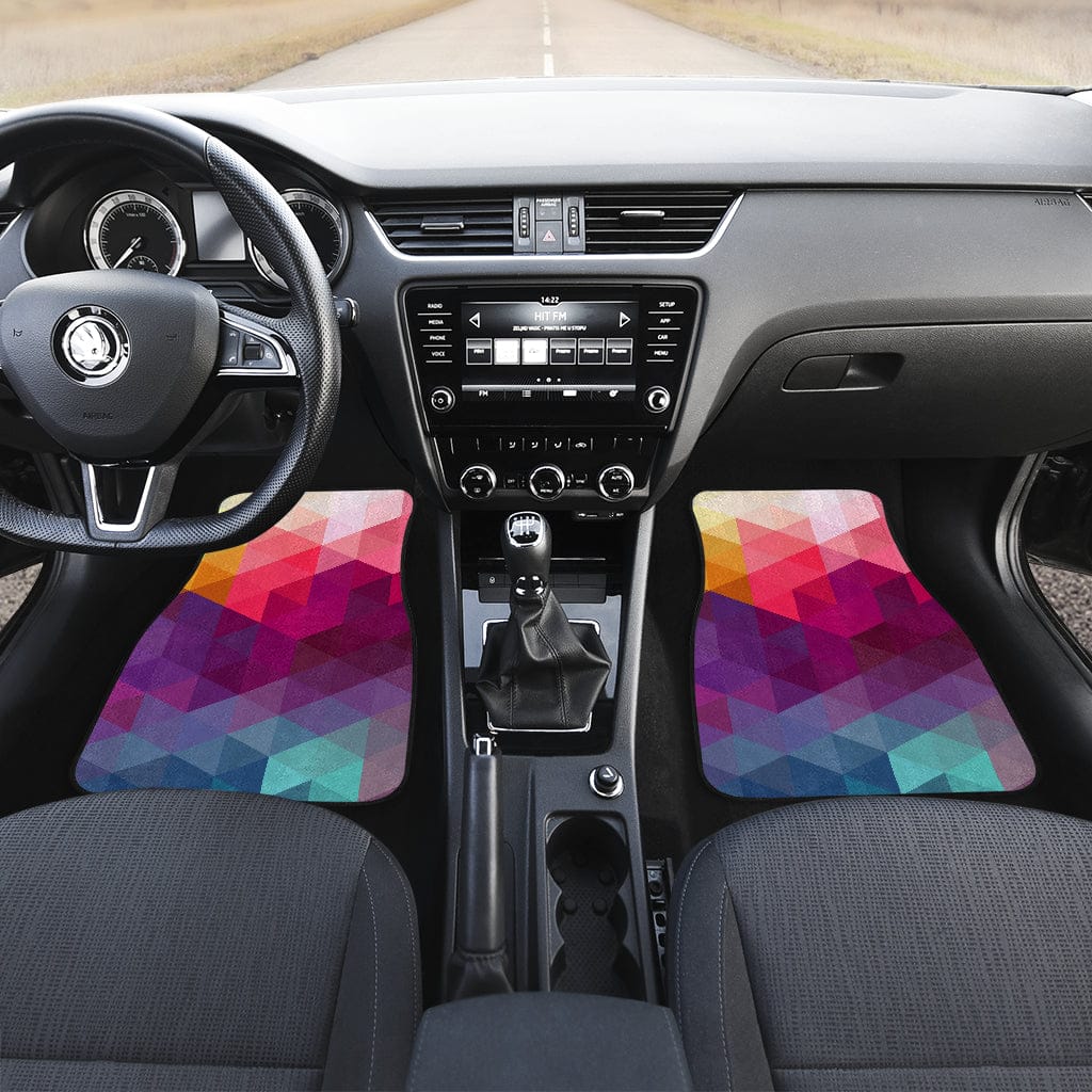 Inktee Store - Triangles Pattern Car Floor Mats Image