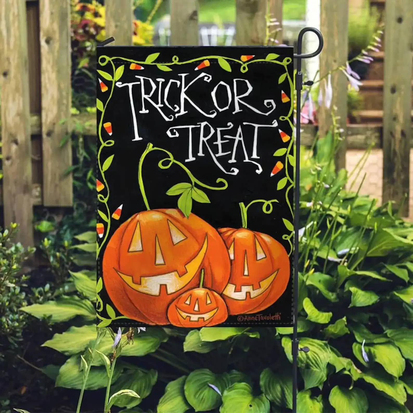 Trick Or Treat Pumpkin Ghosts Happy Halloween Decoration Garden Flag