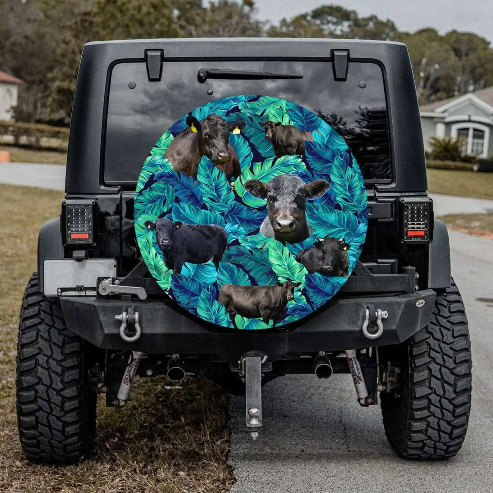 Tropical Cows Personalized Tire Cover
