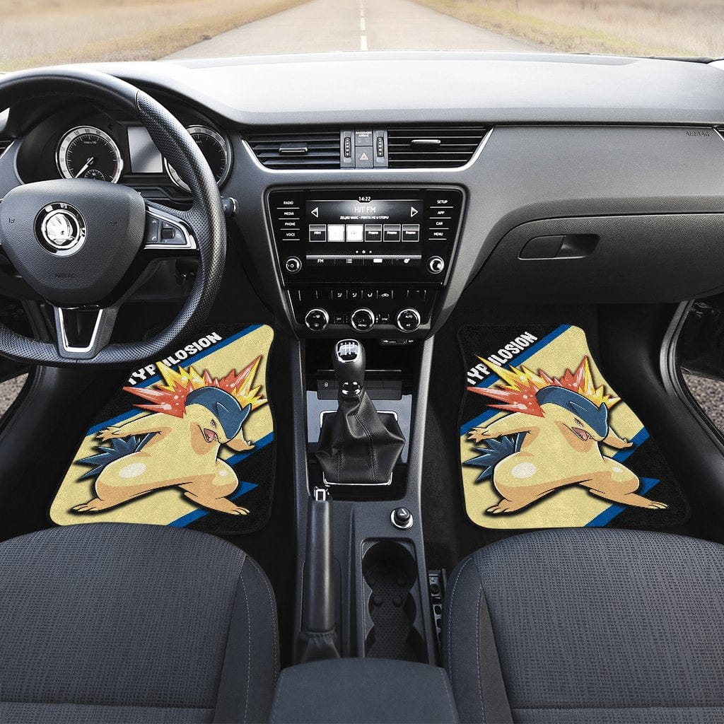 Inktee Store - Typhlosion Custom Anime Pokemon Interior Accessories Car Floor Mats Image
