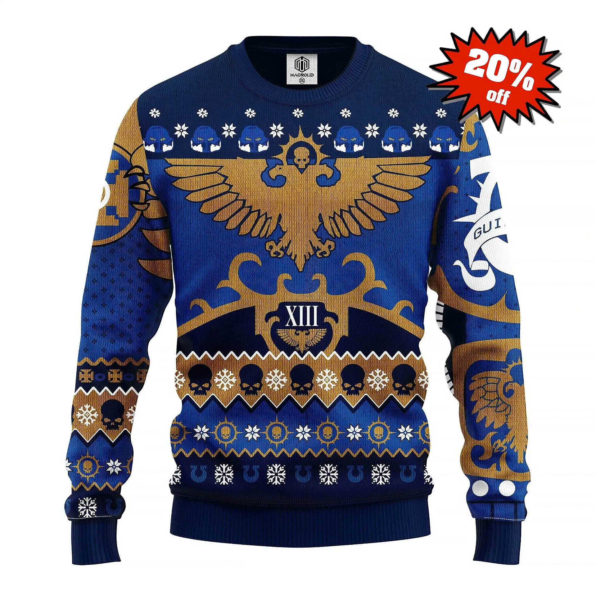 Warhammer 40K Palatine Aquila Xmas Knitted Best Holiday Gifts Ugly Sweater