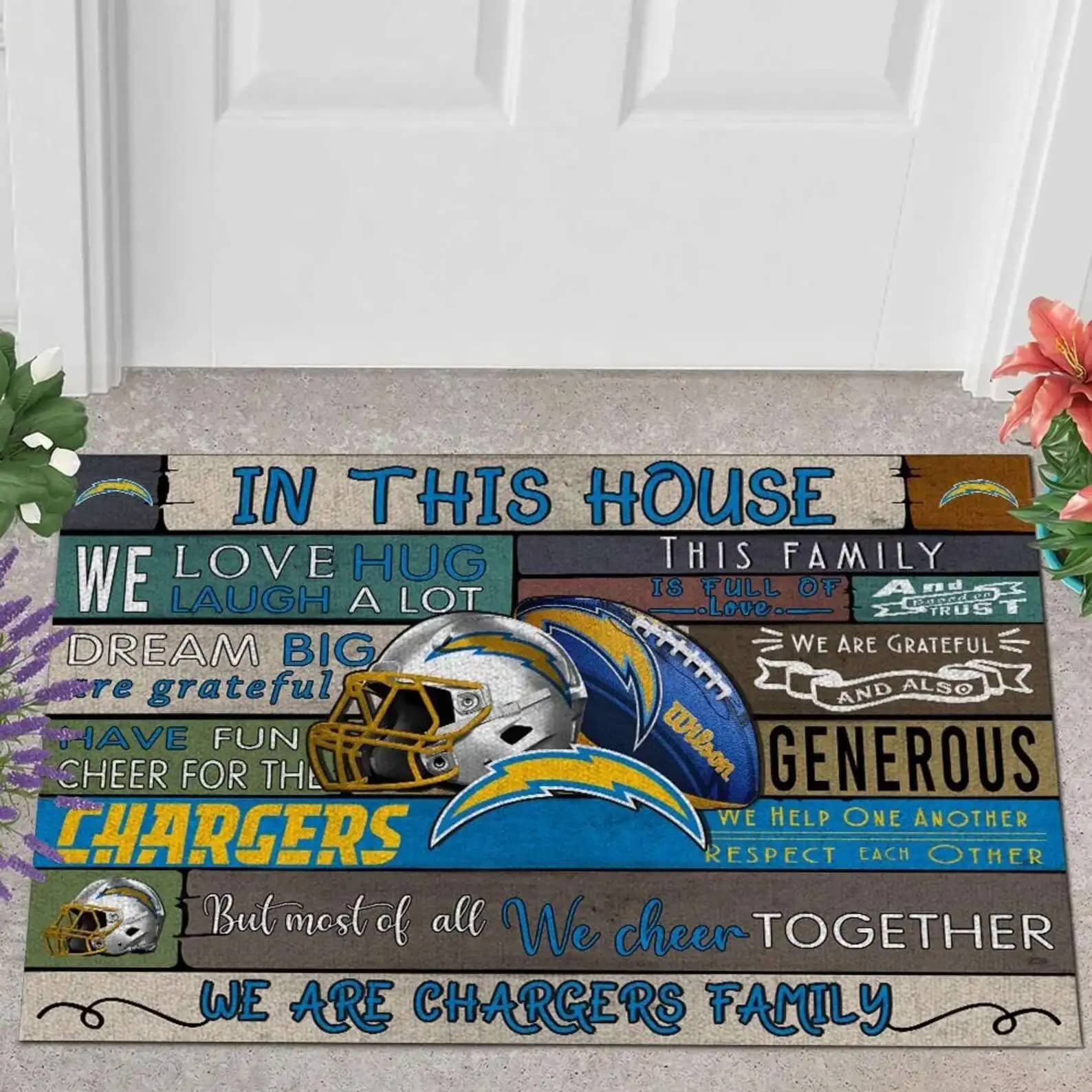 We Are Chargers Family Doormat