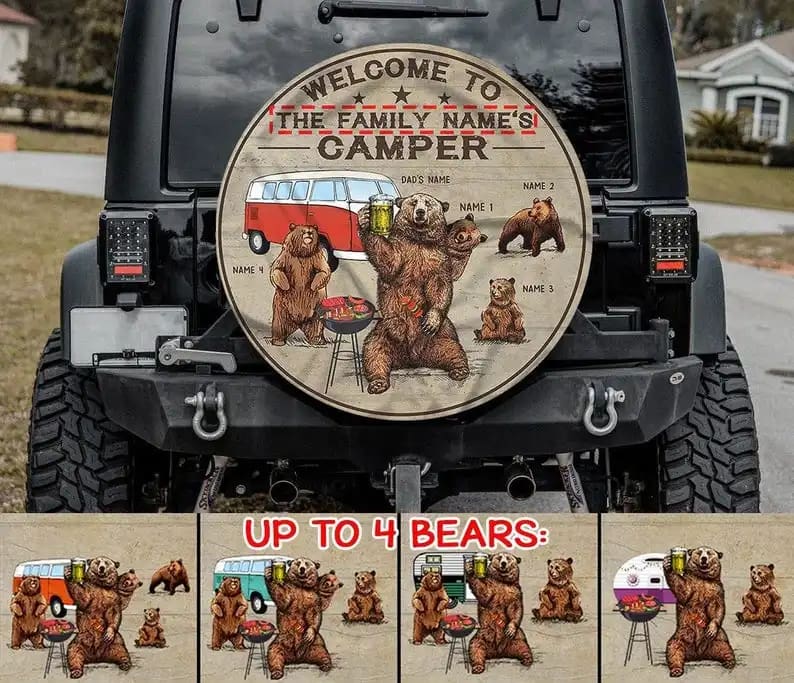 Welcome To Family Camper Personalized Tire Cover