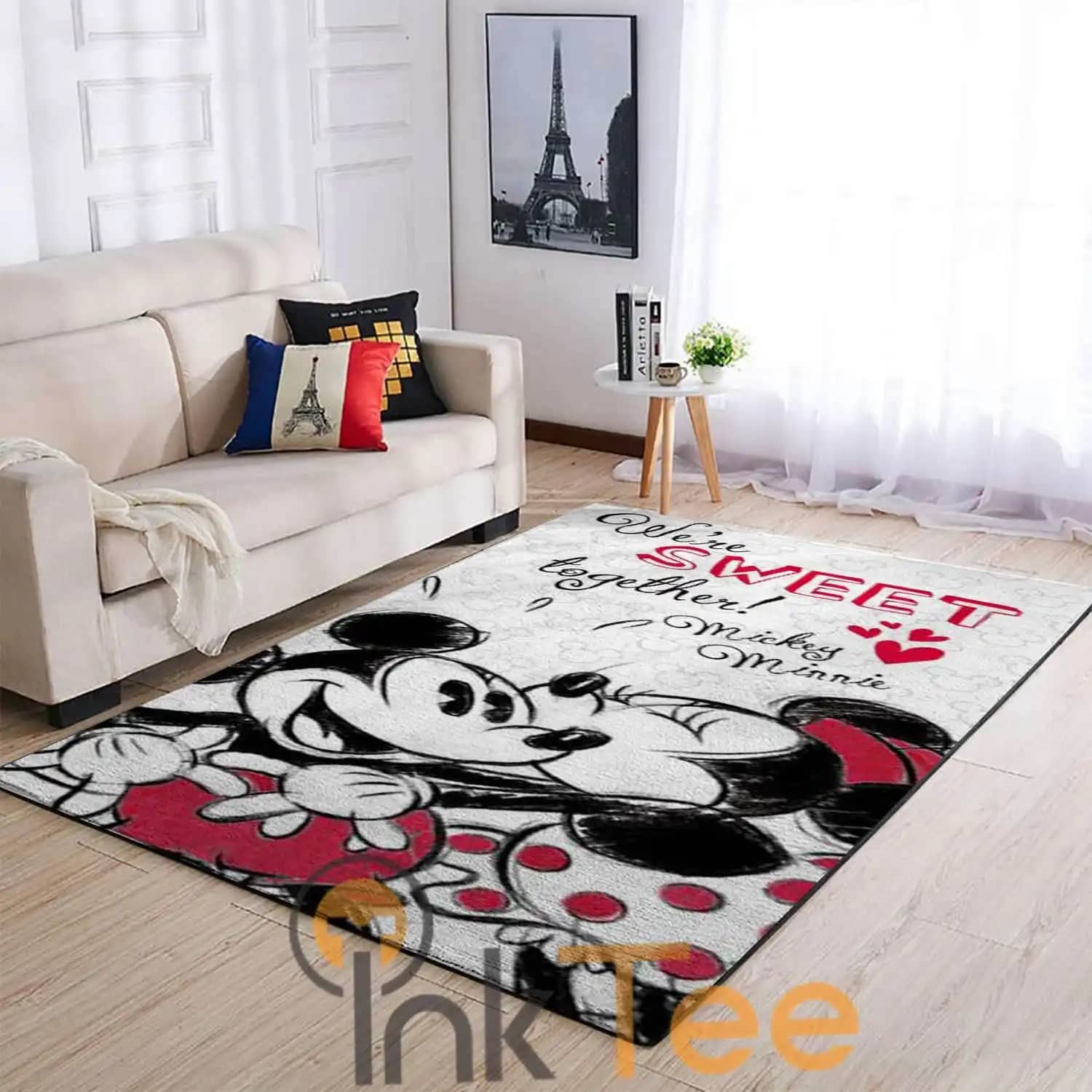We're Sweet Together Minnie And Mickey Mouse Living Room 5000 Rug