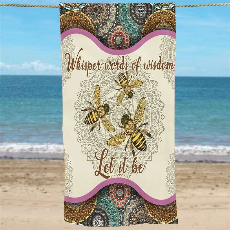 Inktee Store - Whisper Words Of Wisdom Beach Towel Image