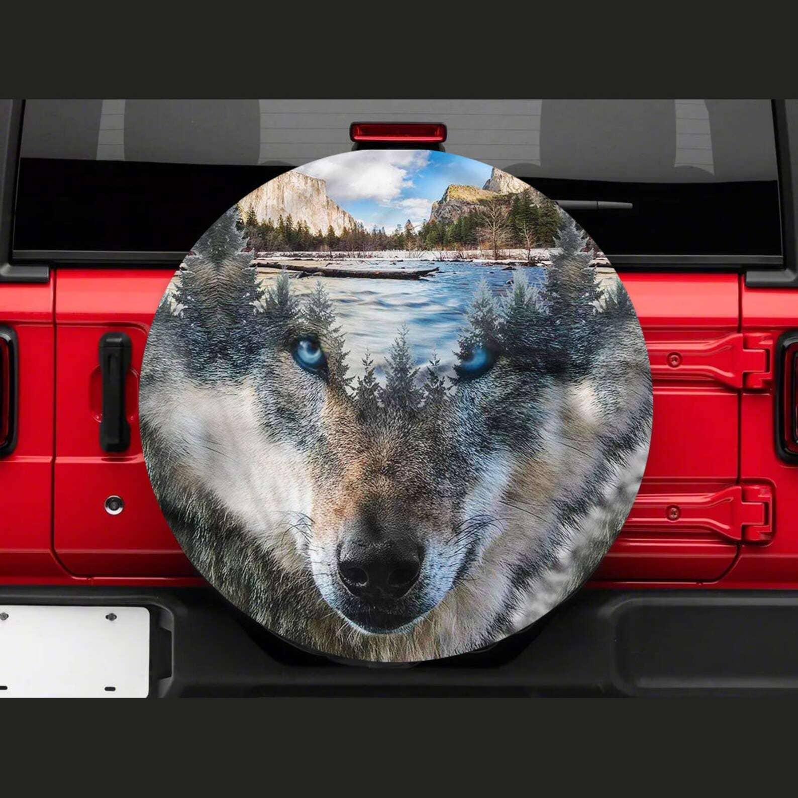 Inktee Store - Wolf Art Custom Tire Cover Image